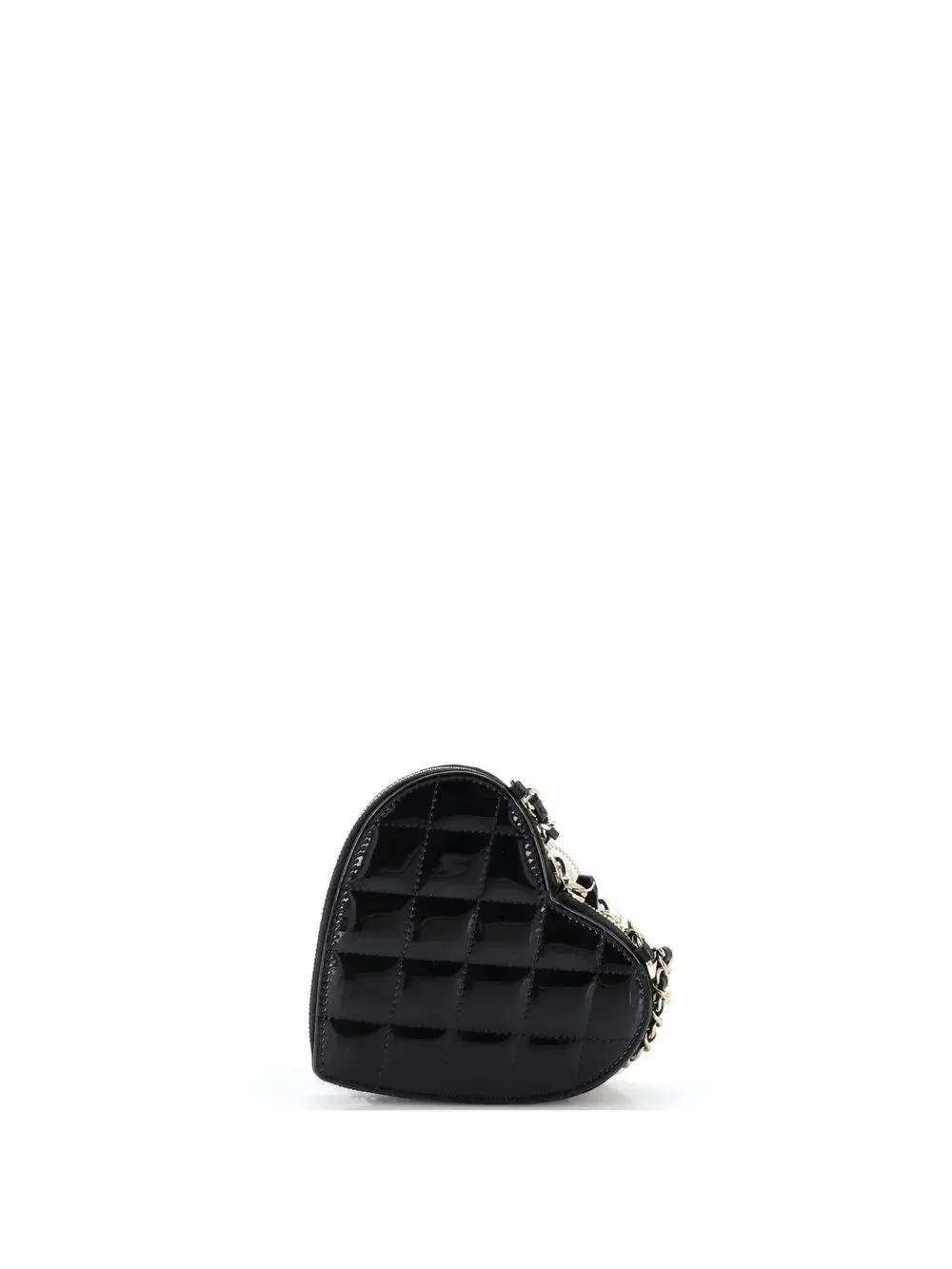 Chanel Double Heart Clutch With Chain #258798C31B